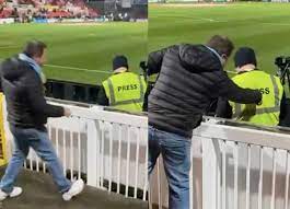 Man City fan pulls dad joke, ‘presses’ press member’s jacket. Watch viral video