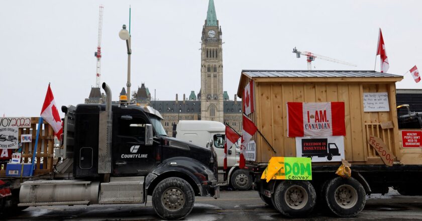 Justin Trudeau said Canada was not intimidated by protests’ disgusting truck drivers