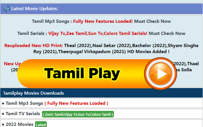 TamilPlay 2022 – Tamil Play Dual Audio Movies, TamilPlay.com Hollywood Dubbed Movies & Web-Series