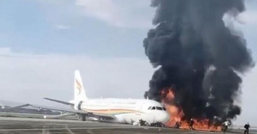 Video: Plane catches fire at China airport; 25 injured, over 100 evacuated